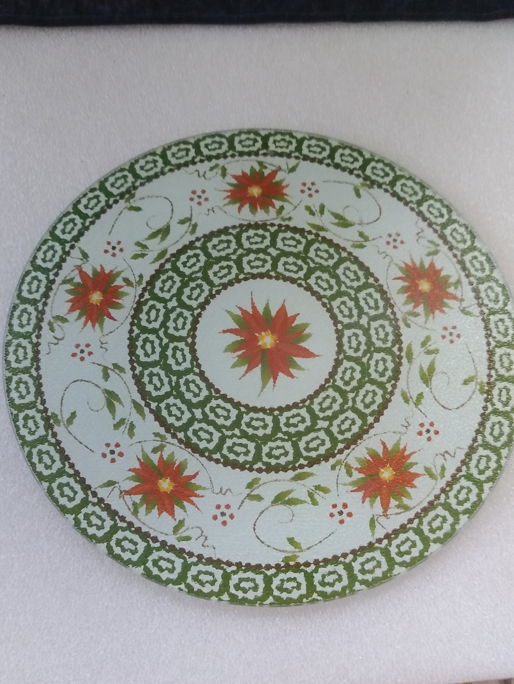 Round Hot Serving Plate Glass